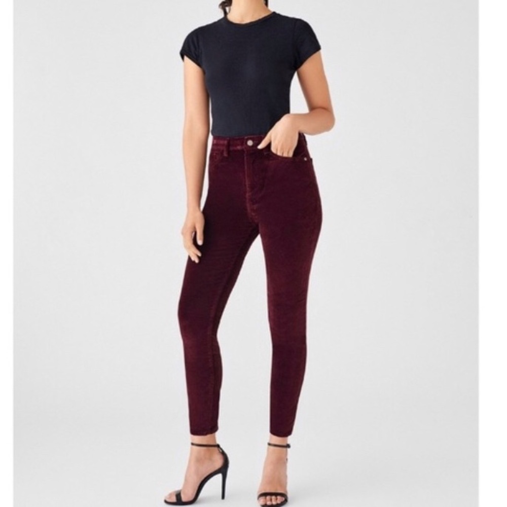 DL 1961 Women’s Chrissy Ultra High Rise Velvet - Picture 2 of 8